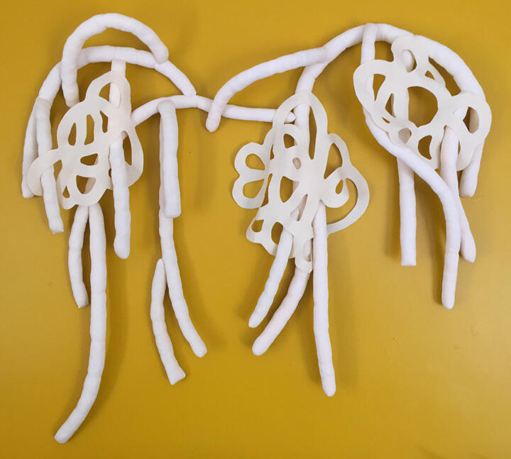 Soft Bones - 2021 Tired Bones wall sculpture by Tamara Bagnell