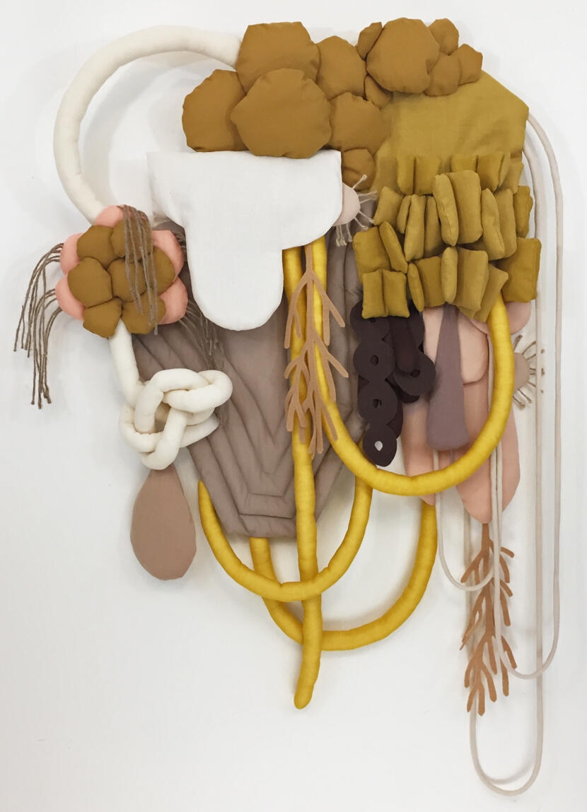Sun Drip - 2018 Sun Drip fabric wall sculpture by Tamara Bagnell